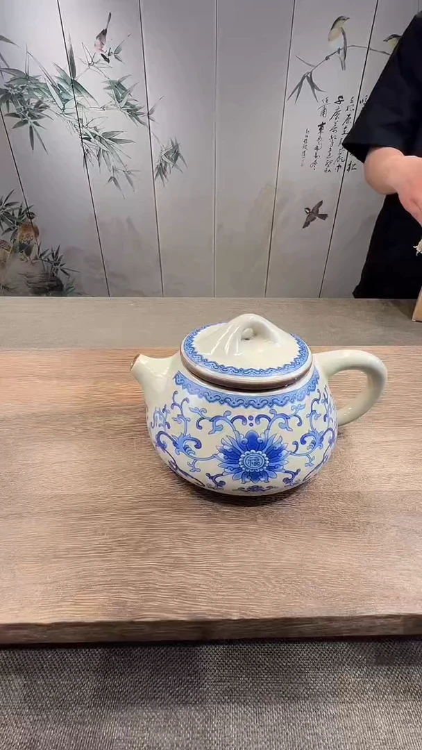 @微光茶器缠枝莲茶壶F033