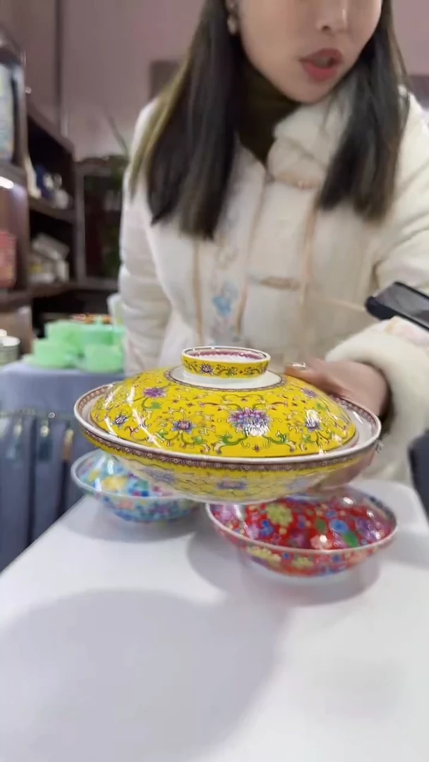 【闪购商品】瓷片7.5英寸【盖盘】1个景德镇陶瓷