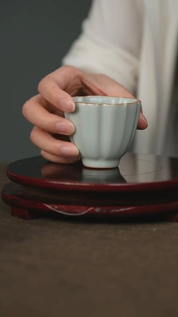 微微瑕五瓣花朵杯孤品11111