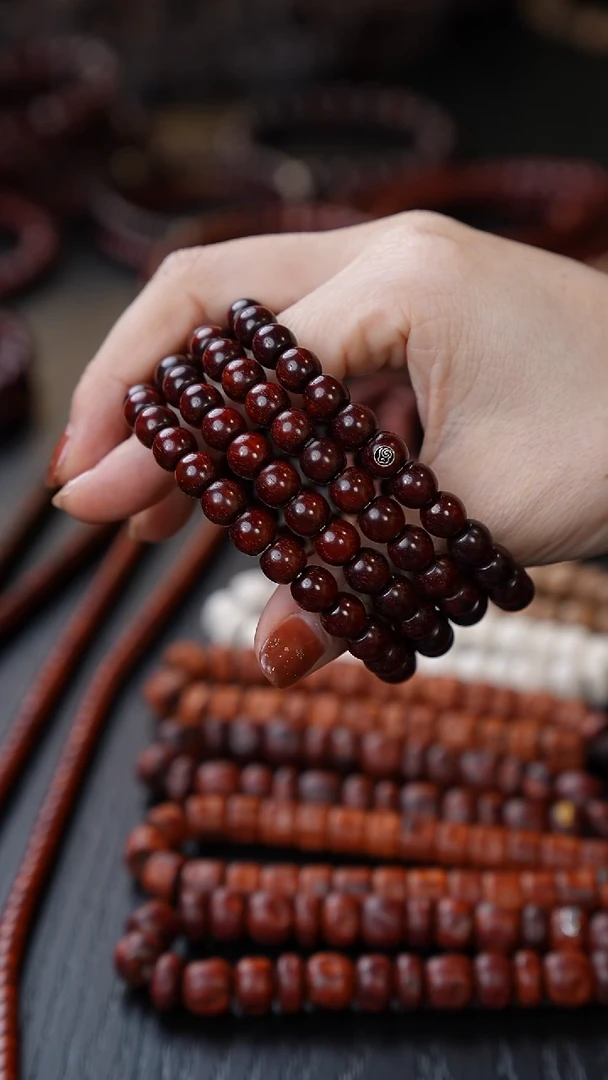 檀香紫檀（小叶紫檀）手串/手链雪媚娘古珠