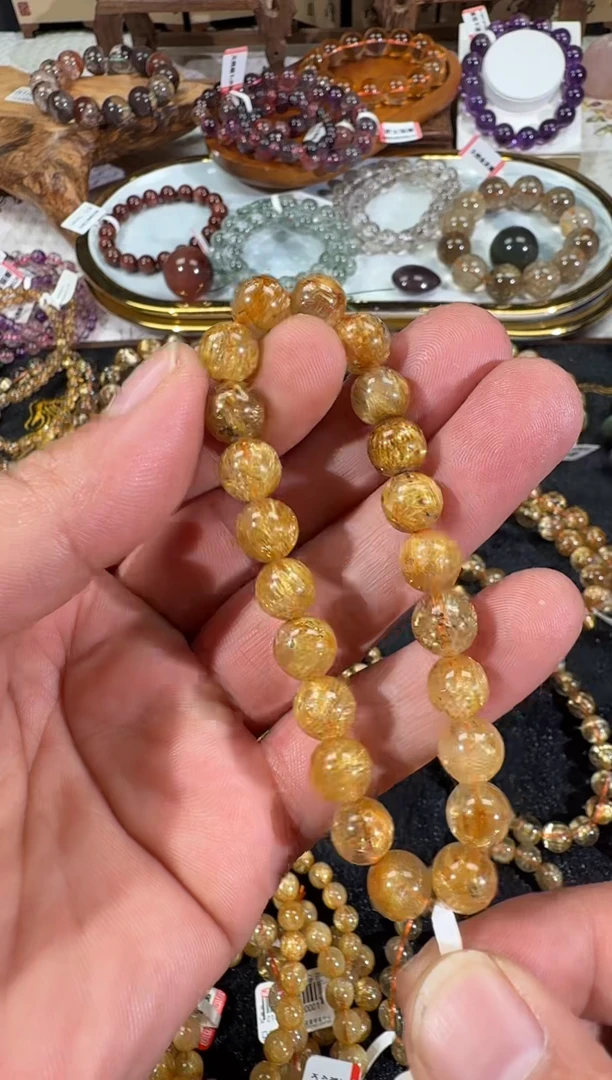 未镶嵌手串发晶SJ-083金发晶