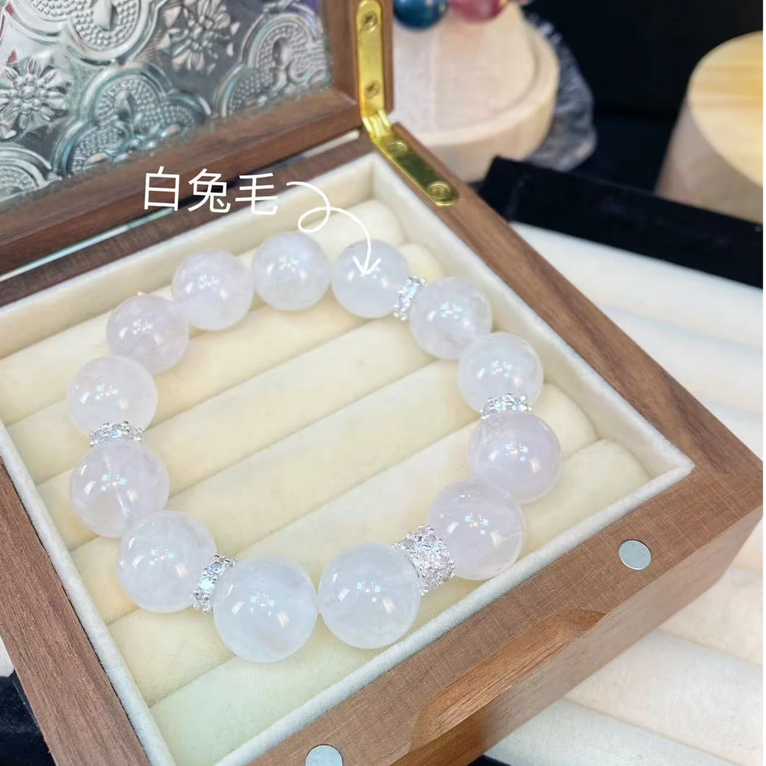 【白兔毛】天然水晶手串原创小众设计水晶手串