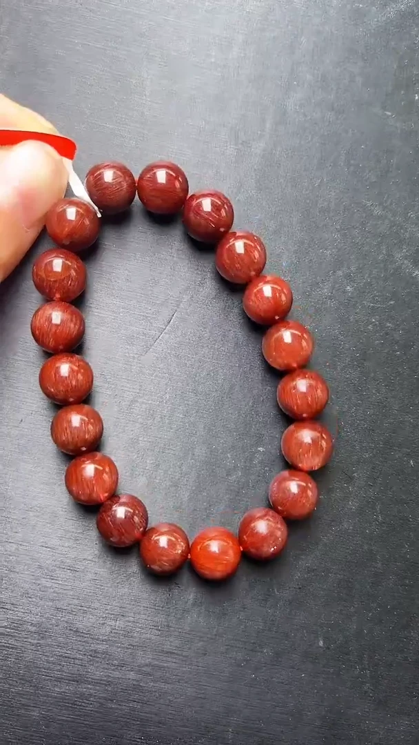 未镶嵌手串水晶红发晶手串10mm+ M58179