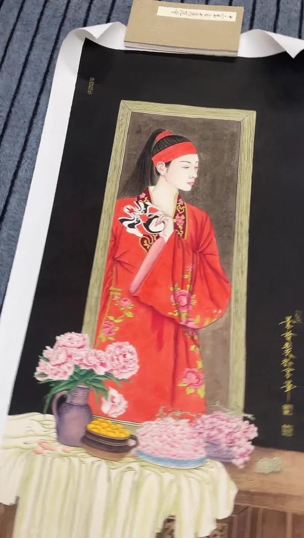 国画精品四尺人物作品