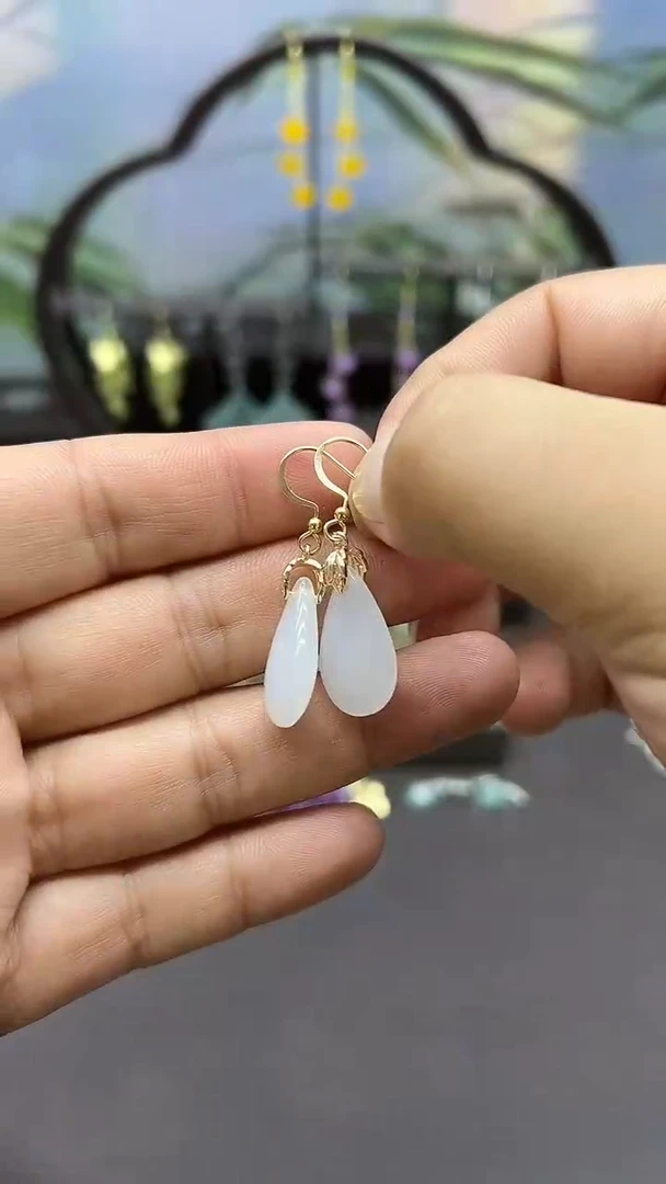 未镶嵌耳钉玛瑙/玉髓203