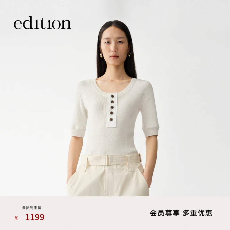 【商场同款】edition2025新款欧若风丝棉针织衫#EBE2SWT004