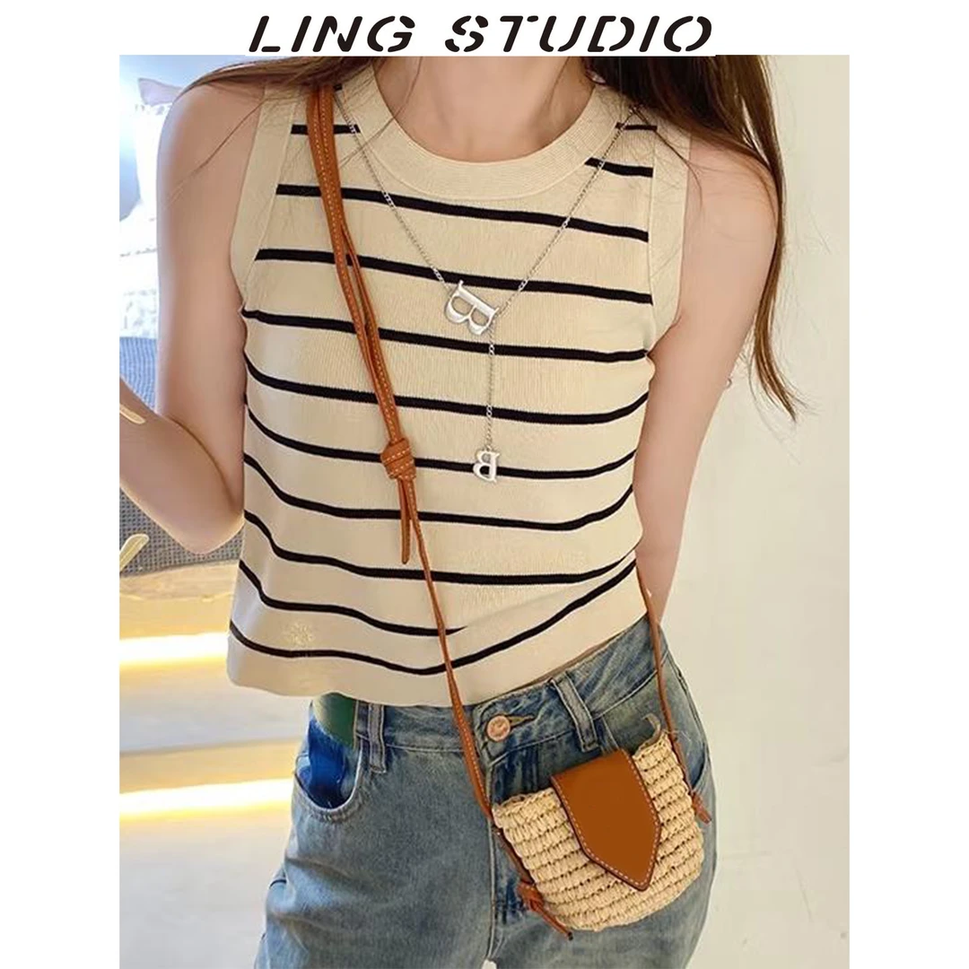 LING/STUDIO『风吹麦浪』拉菲草 洋气时尚百搭编织斜跨包5041076