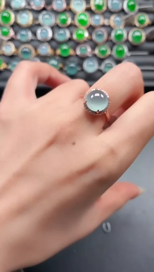 银S925镶嵌戒指翡翠1111