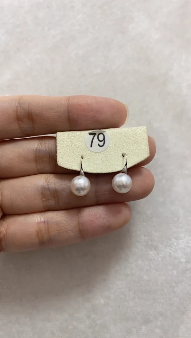 【闪购商品】海水珍珠耳饰18K金镶嵌AK