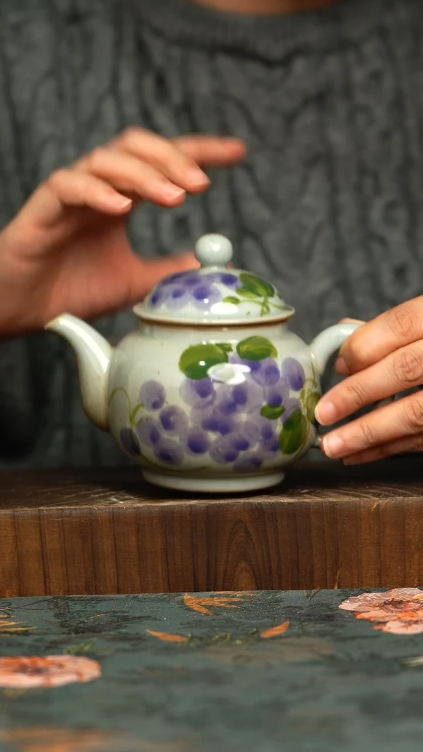 杯釉下彩手工手绘同款陶器