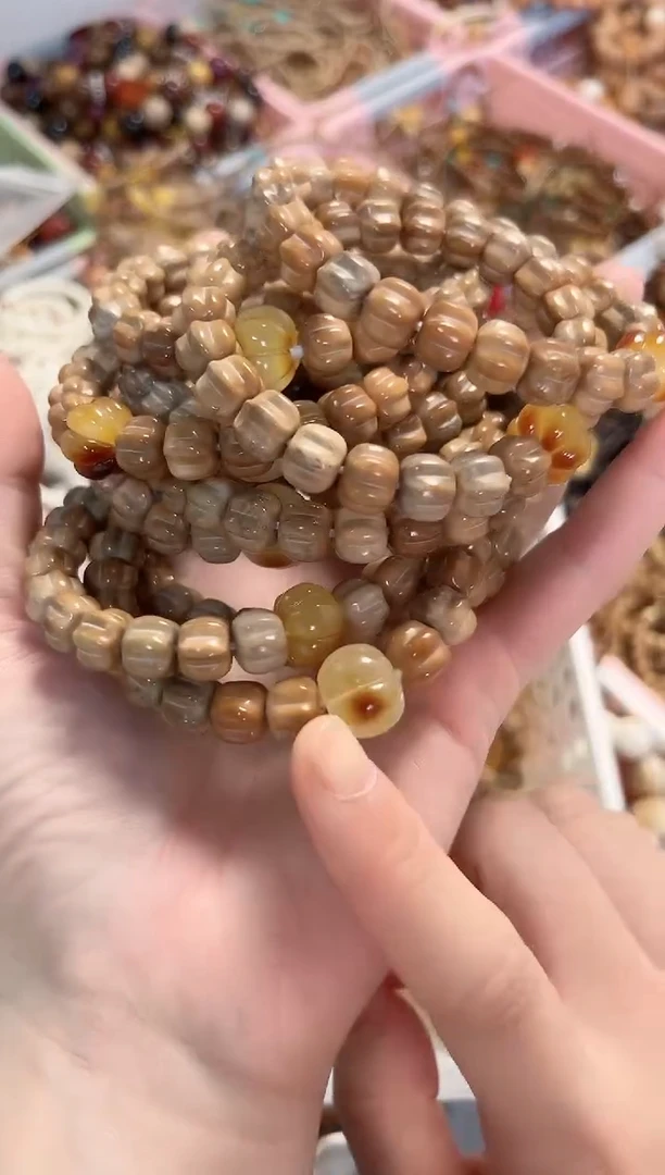 手串库克库克妖花楼兰南瓜手串10mm 多样性发其一