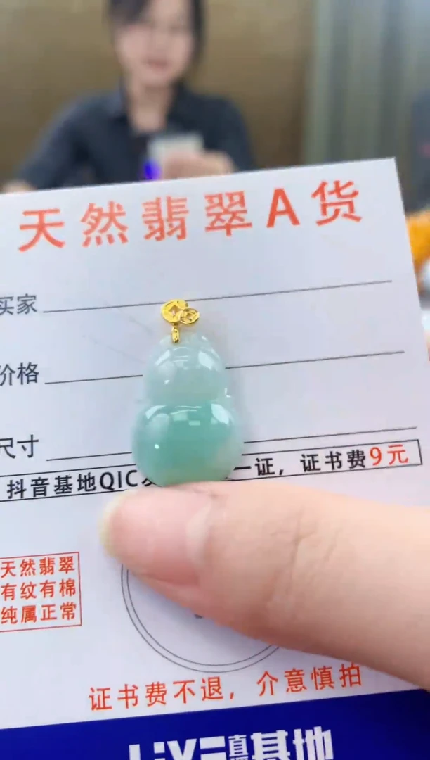 颈饰未镶嵌翡翠天然A货翡翠挂件
