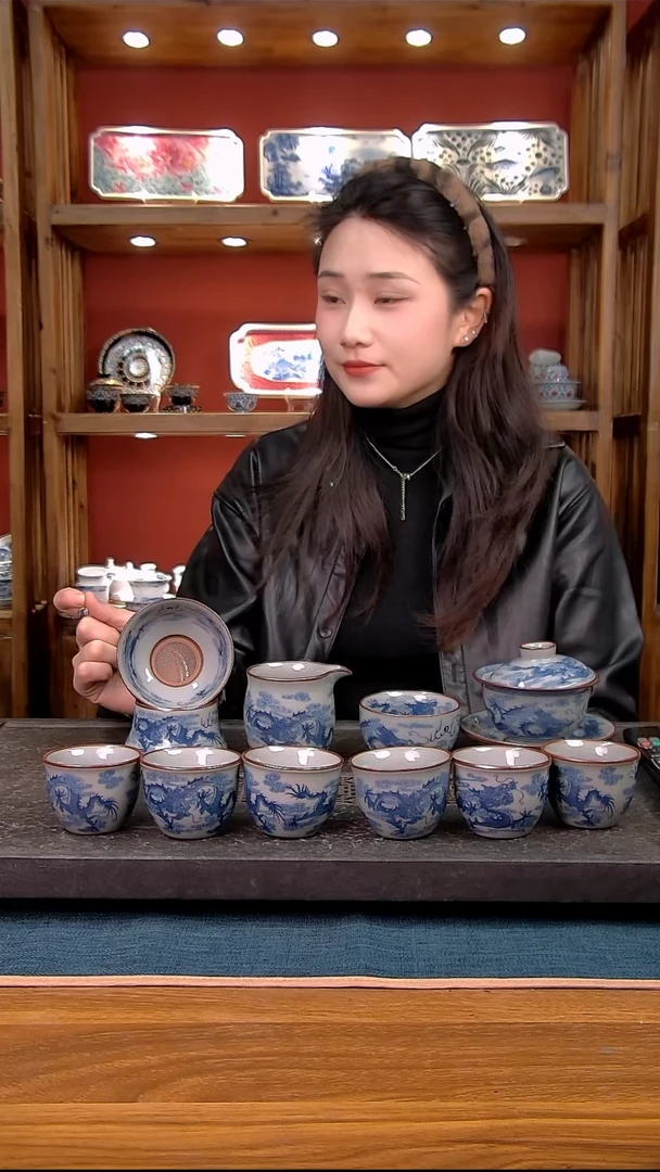 简装家用款10件套 老陶泥开片纹陶瓷茶具