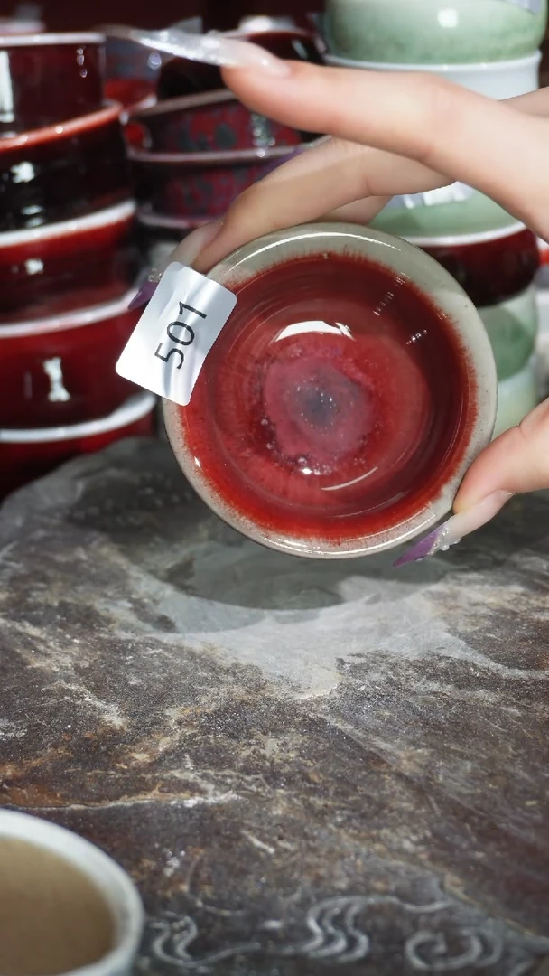 摆件陶精品窑变钧瓷茶器