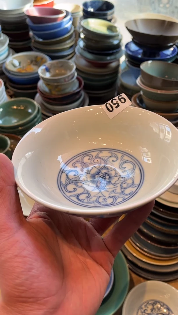 【闪购商品】瓷片950微瑕青花手绘圆口碗