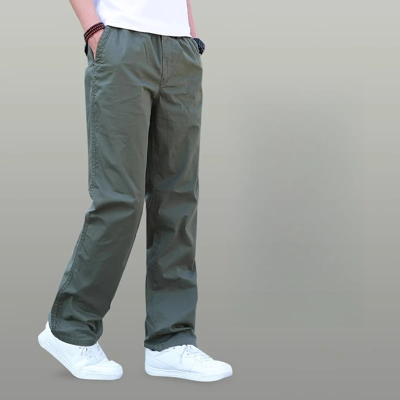 博利凯葆碟男款夏季宽松户外耐磨运动长裤弹力修身直筒工装休闲裤