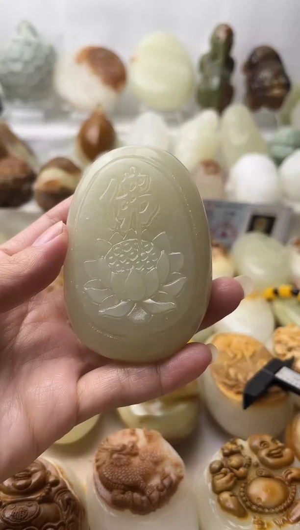 石材古青石棉纹正常不退换佛莲花