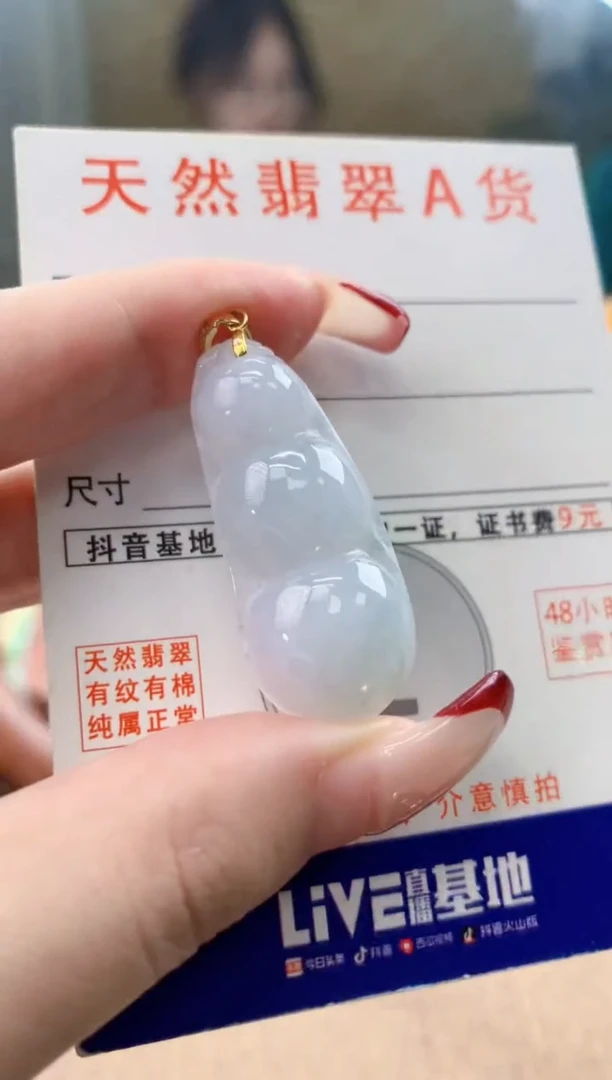 颈饰未镶嵌翡翠 天然A货翡翠挂件