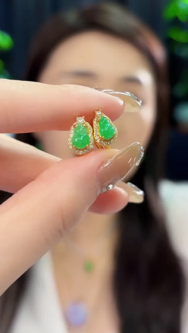 翡翠未镶嵌耳饰耳包 缅料A货/多样性发货/一件