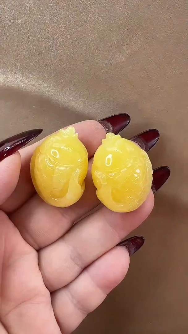 琥珀颈饰未镶嵌耳环