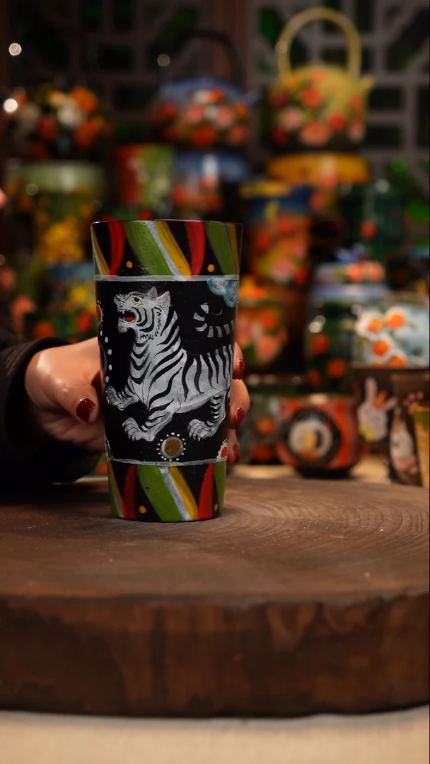 紫砂 油画手绘釉下彩