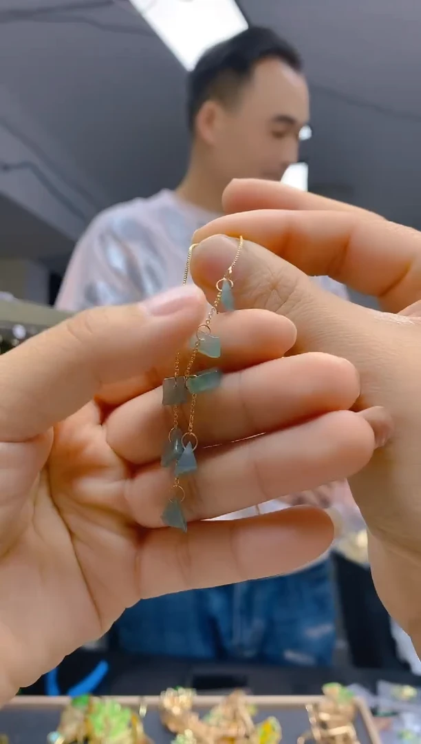 【闪购商品】翡翠耳饰合金0190翡翠耳线