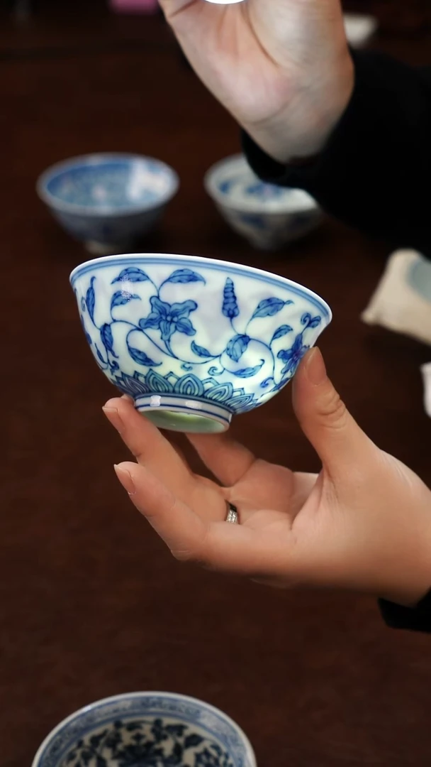 景德镇瓷器，青花瓷手绘茶具~