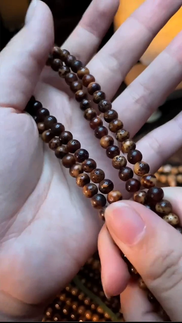 吊坠星月菩提精工级绿皮6圆珠长串