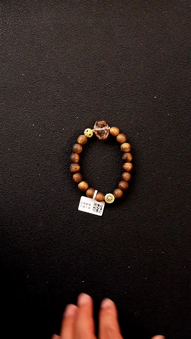 沉香手串莺歌绿棋楠10mm圆珠单圈设计款