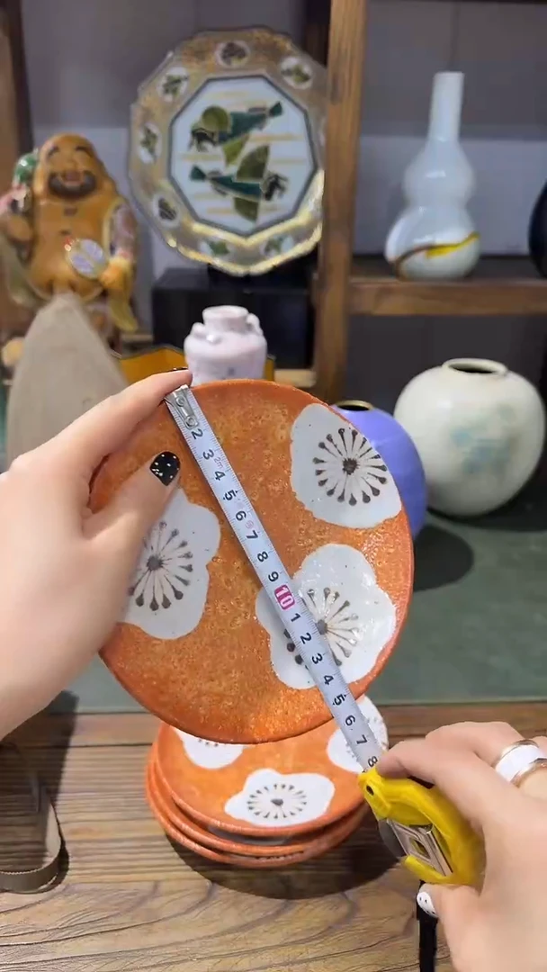 4只橙色碟子·······