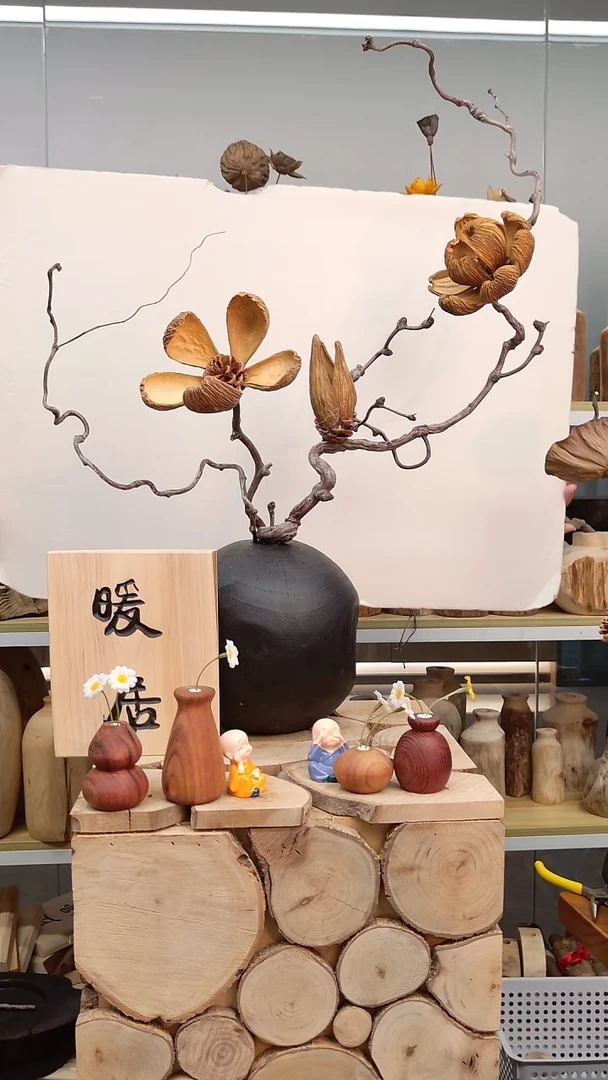 木咩*油画莲一物一拍干枝