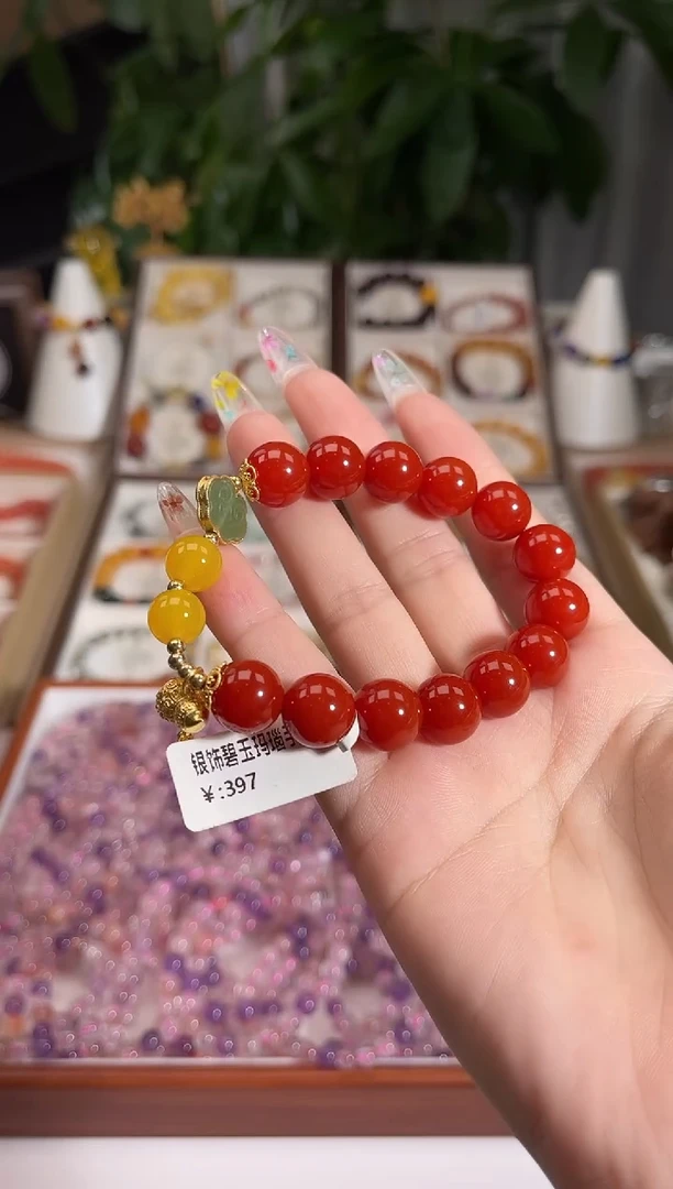 银S925镶嵌手串库存有限售完即止玛瑙/玉髓