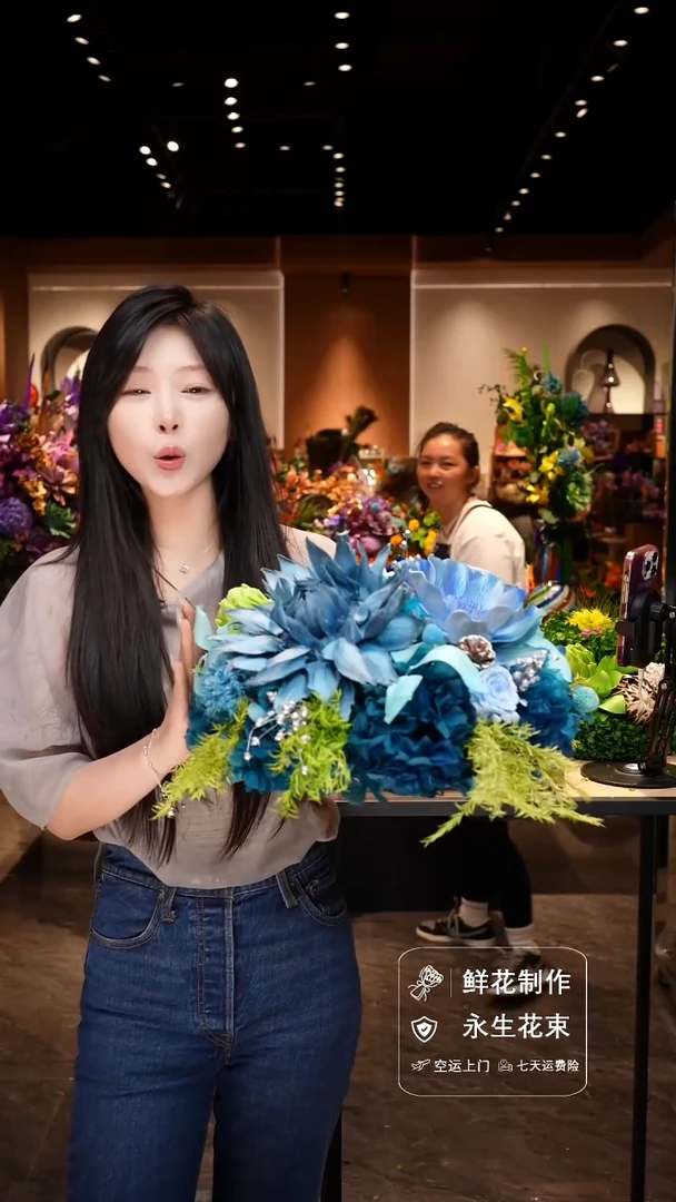 手工艺品琉璃手工花器花束空运包邮送货上门-以图片为准