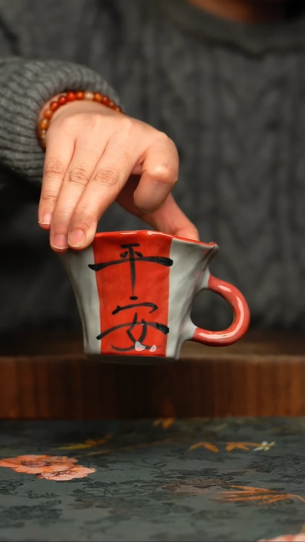 瓷片釉下彩手工手绘同款陶器
