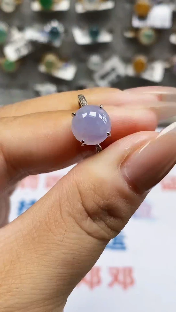 银S925镶嵌戒指翡翠2883