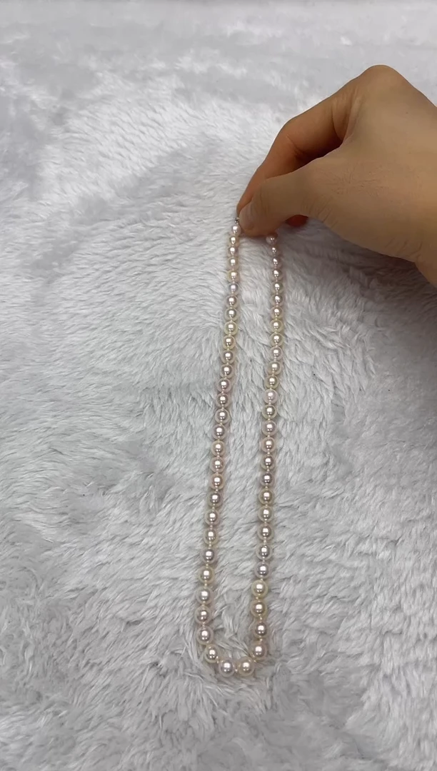 项链银S925镶嵌海水珍珠AK6.5-7mm