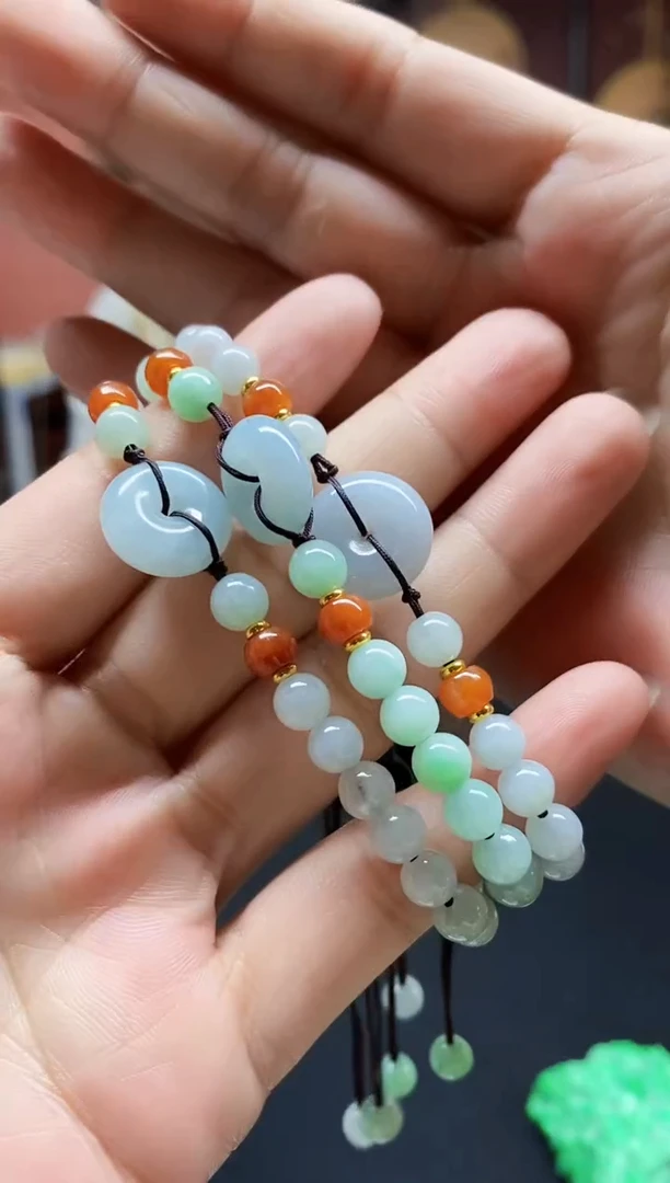 颈饰未镶嵌翡翠翡翠手串