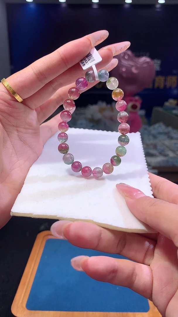 手链未镶嵌碧玺西瓜碧玺单圈8x（多样性发一）