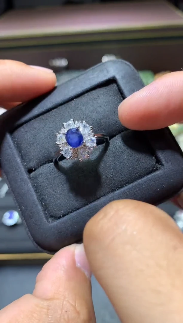 蓝宝石戒指未镶嵌G71【多样性发其一】