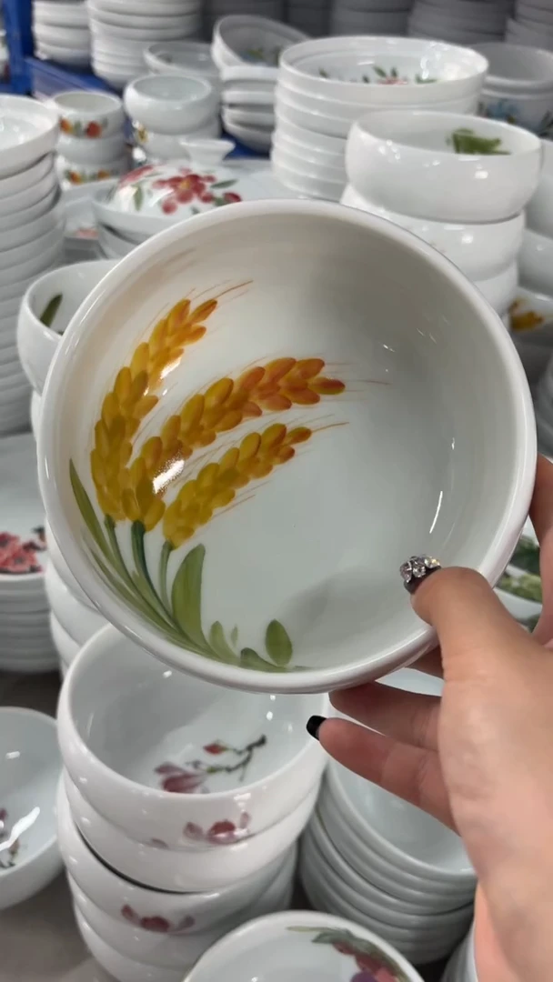 瓷片景德镇陶瓷食品级手绘釉中彩-大窝窝碗