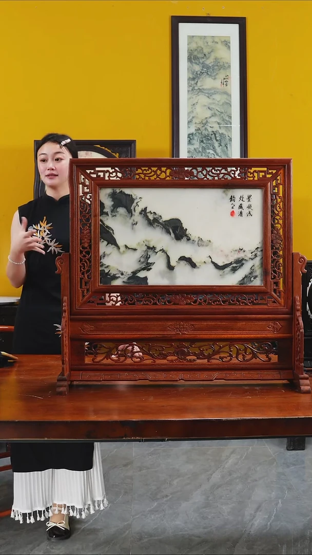 石材天然大理石画摆件