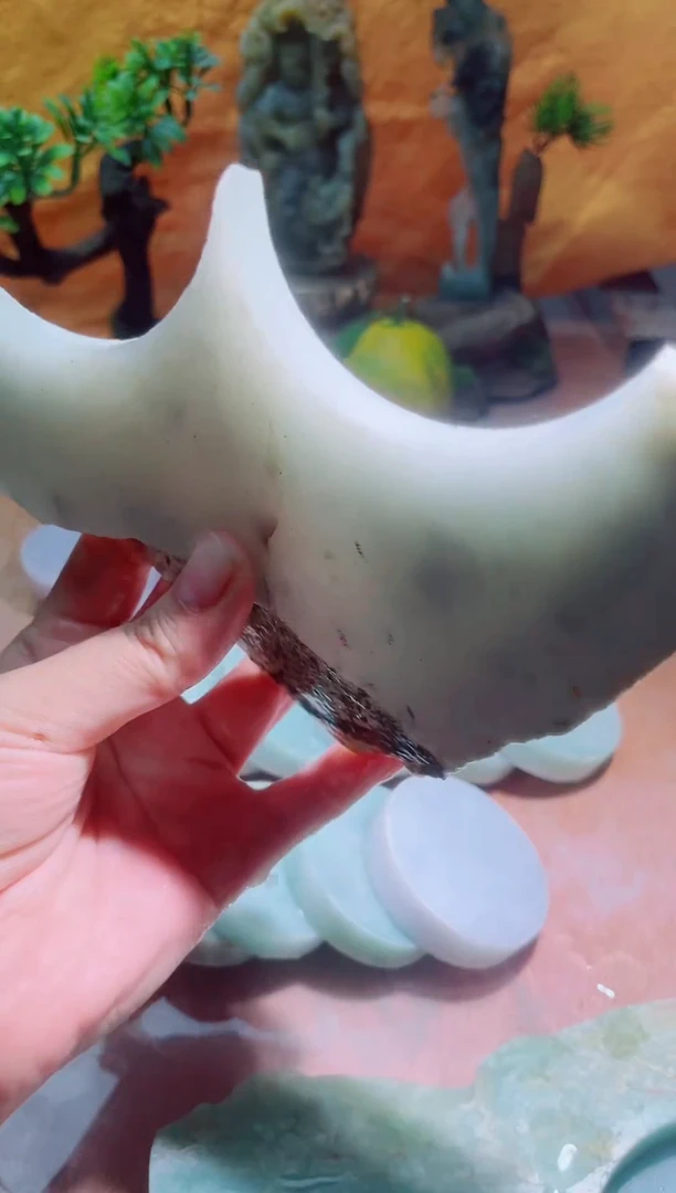 未镶嵌挂件翡翠A货砚曹477