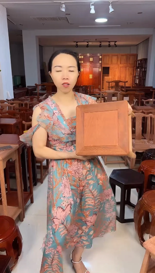 黑酸枝木类端景台缅花小方凳