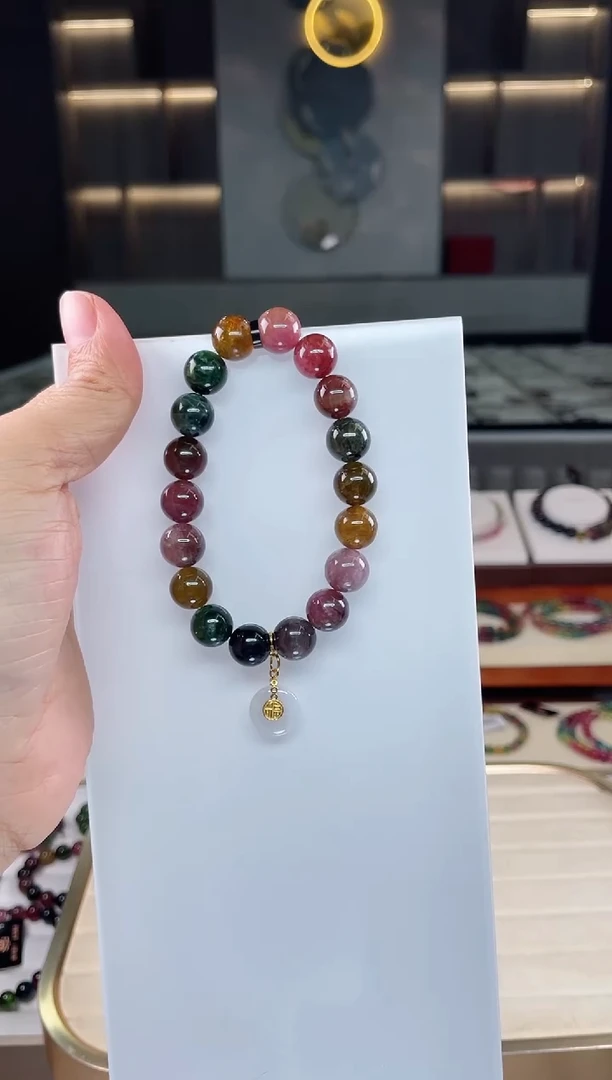 未镶嵌单圈手牌碧玺（多样性发一条）Q