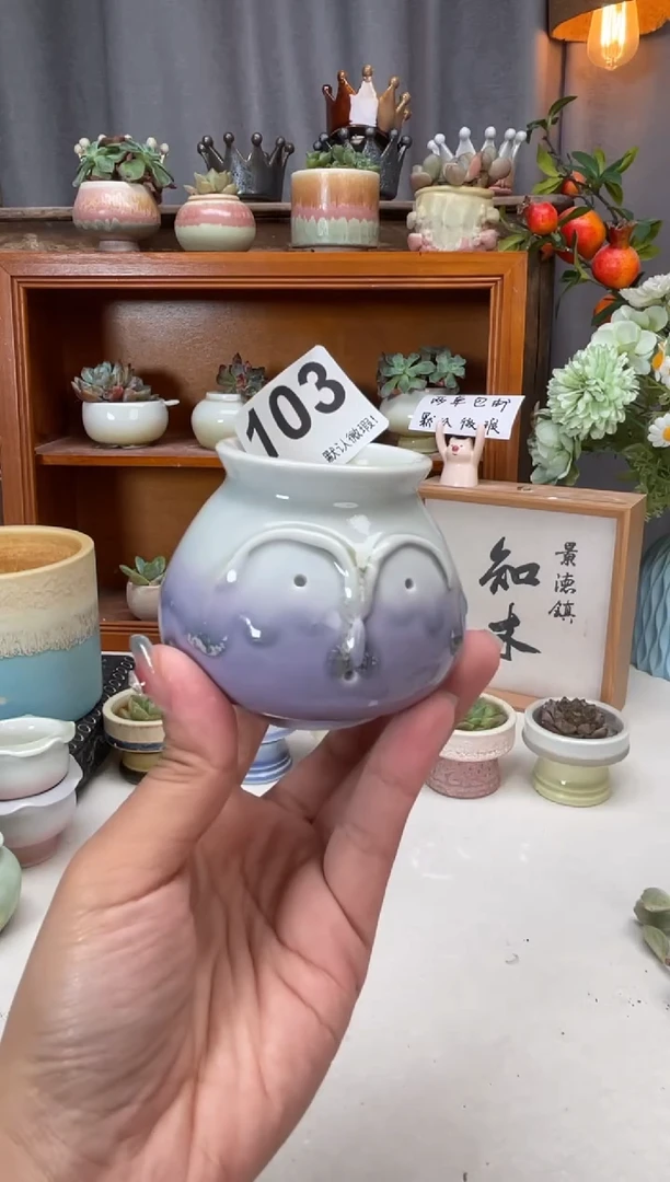 瓷片103知木小芳花盆编号