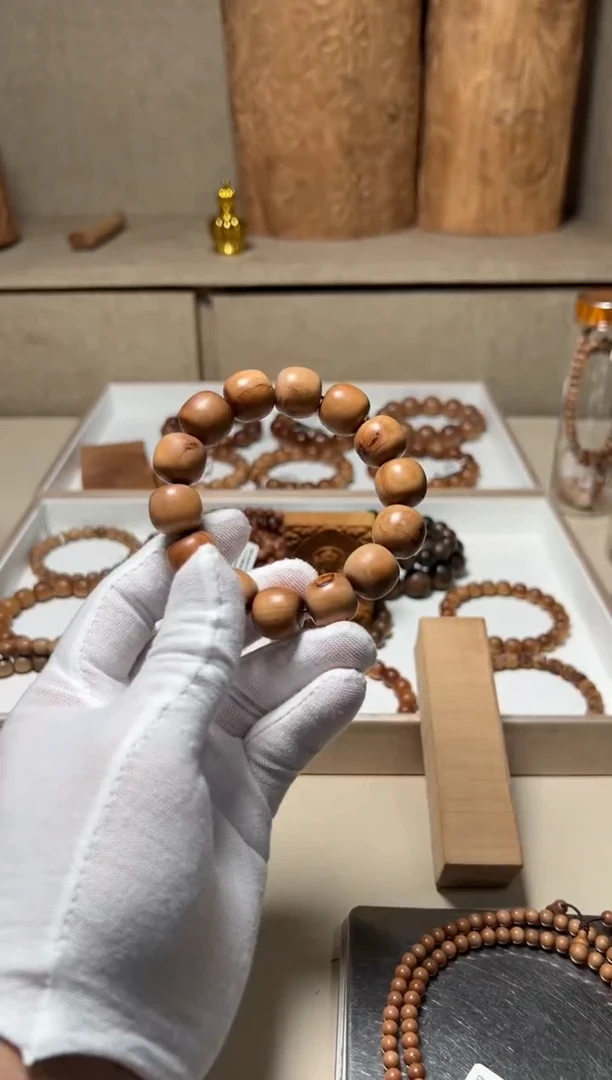 檀香木手串/手链老山檀香15/16树结瑕疵福利