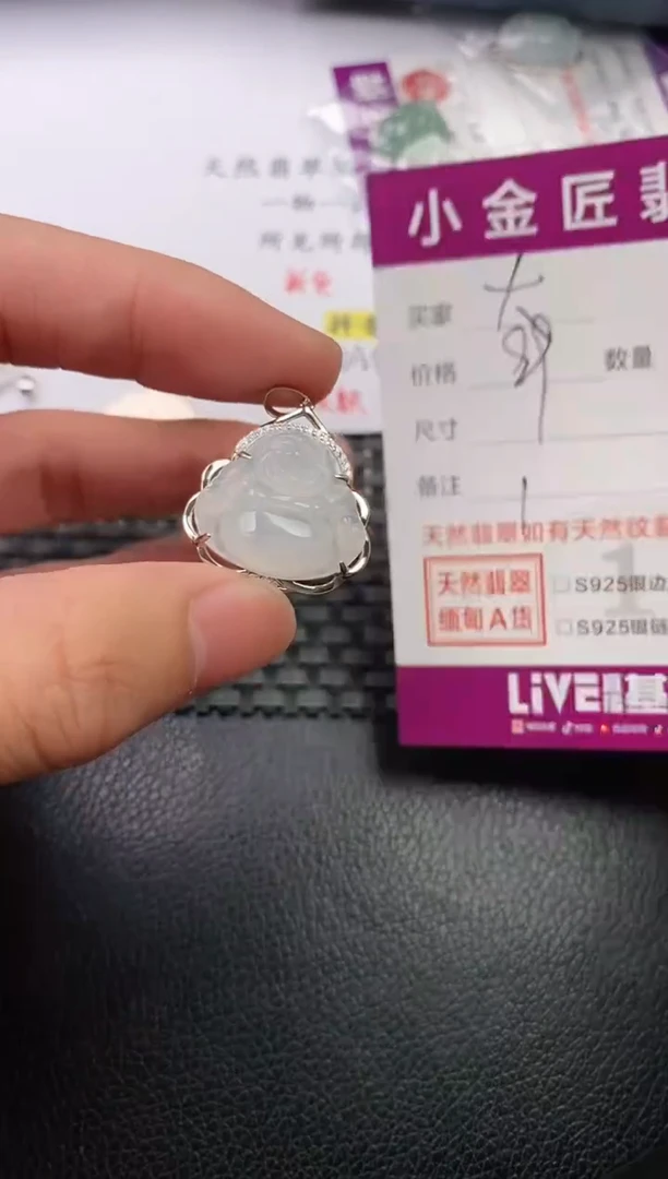 翡翠银S925镶嵌颈饰·