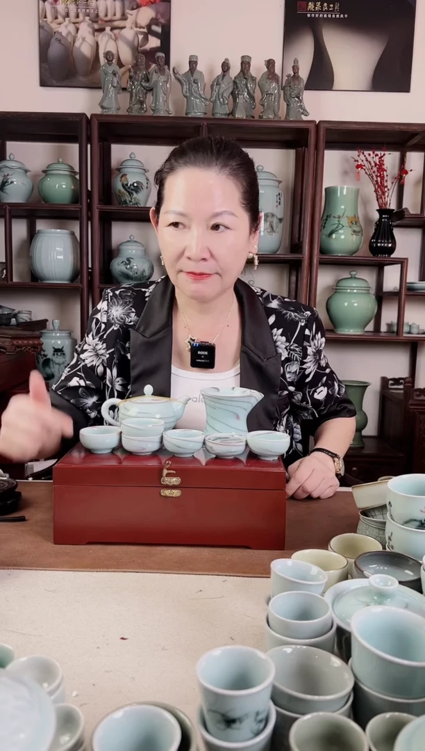 纯手工 绞胎 8头茶具B