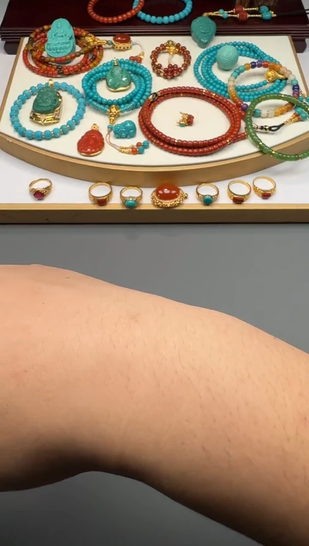 18K金镶嵌绿松石配饰雲*1111