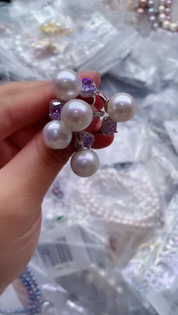 戒指合金淡水珍珠多样性发其一，非无暇